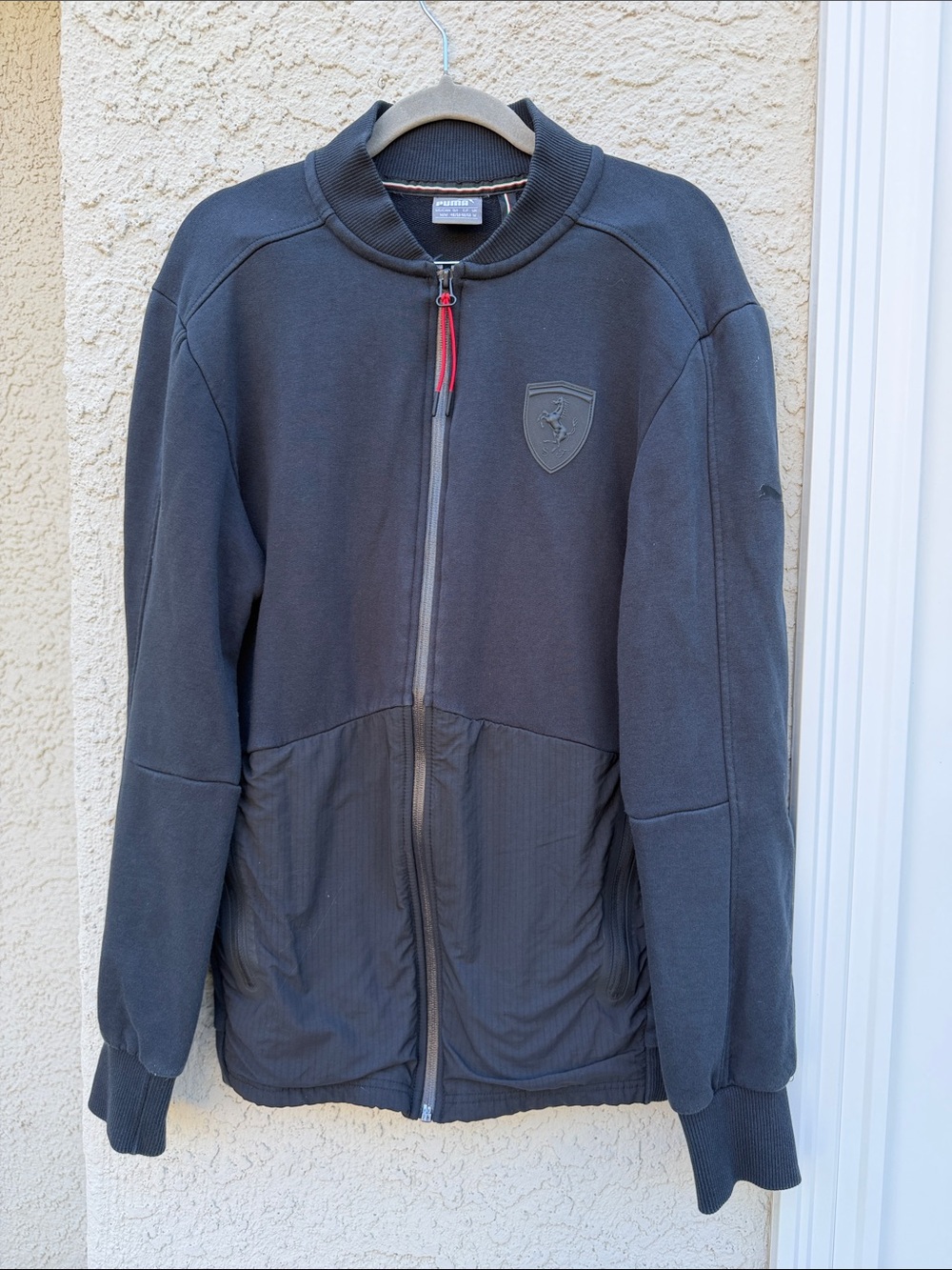 PUMA x Scuderia Ferrari Motorsport Black Zip Track Jacket Men's Size M